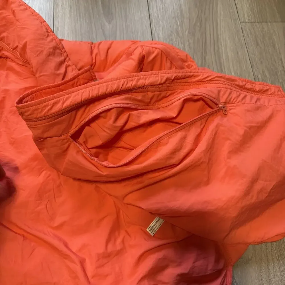 Free People Movement Pippa Packable Puffer Jacket Neon Coral Mango SZ Medium - Picture 11 of 15